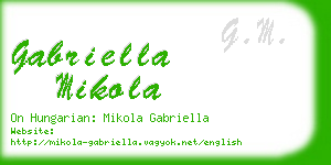 gabriella mikola business card